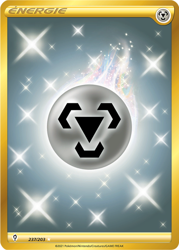 Carte Pokémon Énergie Métal de base 237/203 Gold Évolution Céleste