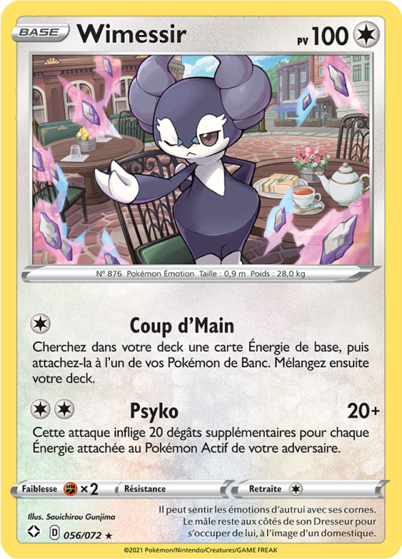 Carte Pokémon Wimessir 056/072 Holographique Destinées Radieuses