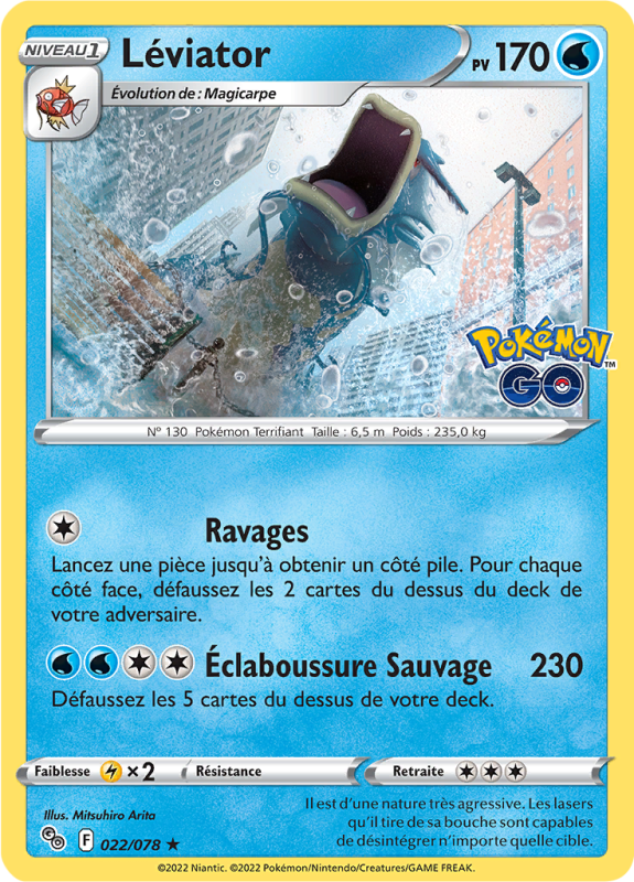 Carte Pokémon Léviator 022/078 Holographique Pokémon GO (JCC)