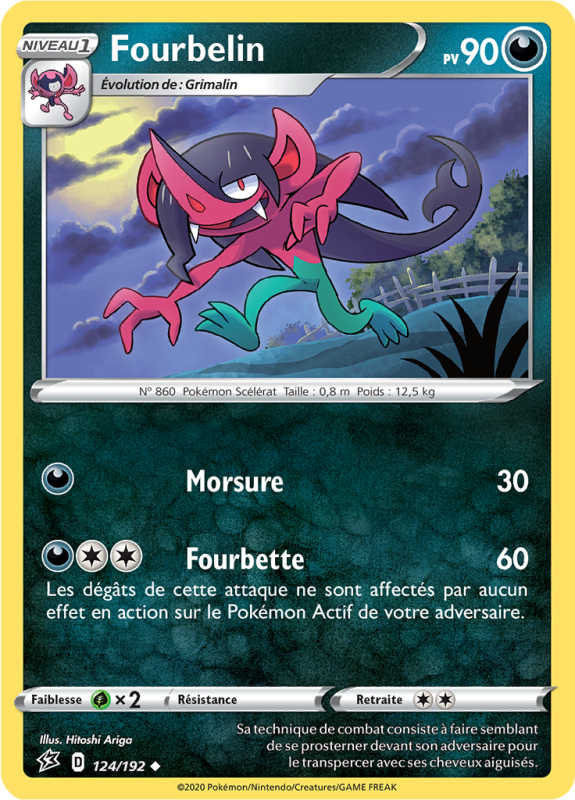 Carte Pokémon Fourbelin 124/192 Peu commune Clash des Rebelles