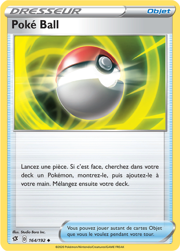 Carte Pokémon Poké Ball 164/192 Peu commune Clash des Rebelles