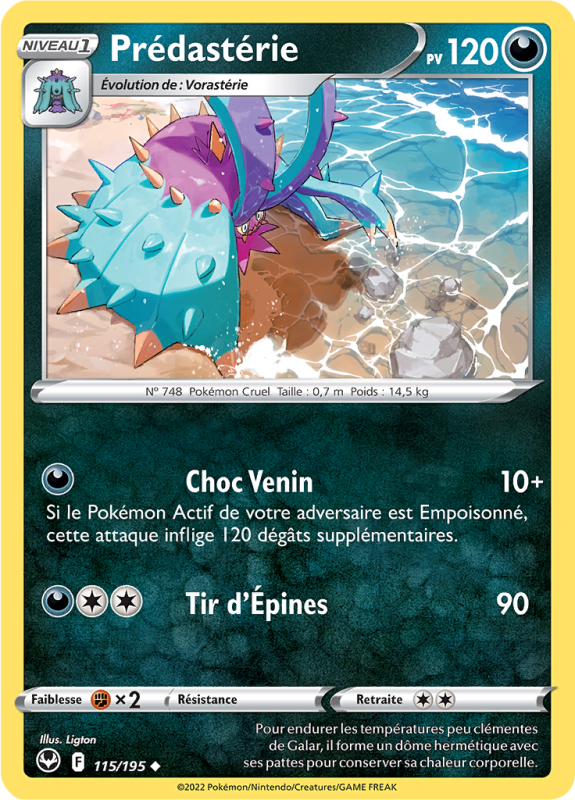 Carte Pokémon Prédastérie 115/195 Peu commune Tempête Argentée