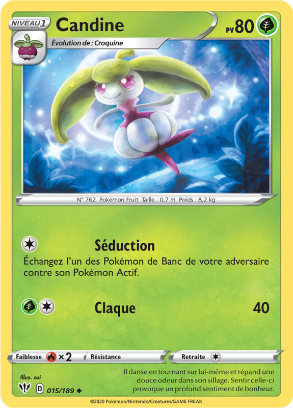 Carte Pokémon Candine 015/189 Peu commune Ténèbres Embrasées