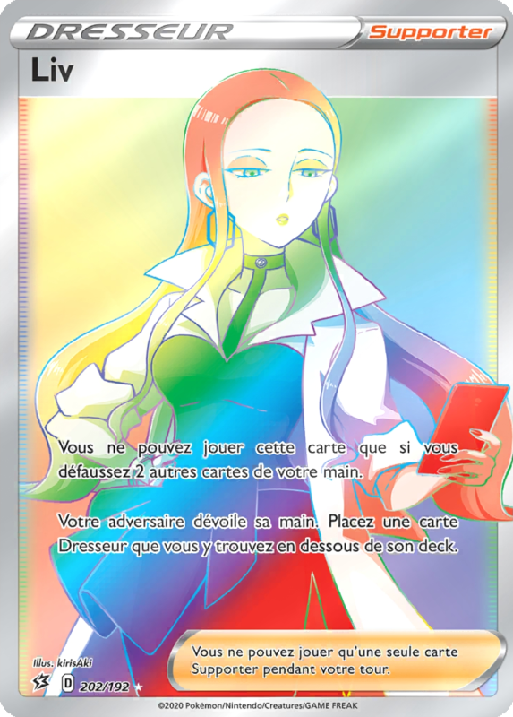Carte Pokémon Liv 202/192 Rainbow Clash des Rebelles