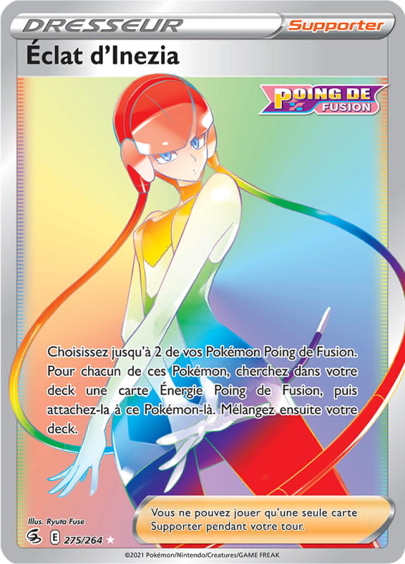 Carte Pokémon Éclat d'Inezia 275/264 Rainbow Poing de Fusion