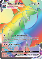 Carte Pokémon Drattak-VMAX 194/189 Rainbow Ténèbres Embrasées