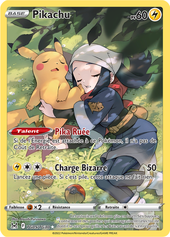 Carte Pokémon Pikachu TG05/TG30 Trainer Gallery Origine Perdue