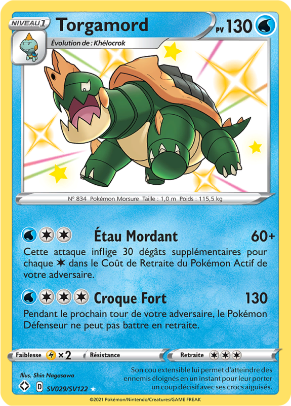 Carte Pokémon Torgamord SV029/SV122 Ultra Rare Destinées Radieuses