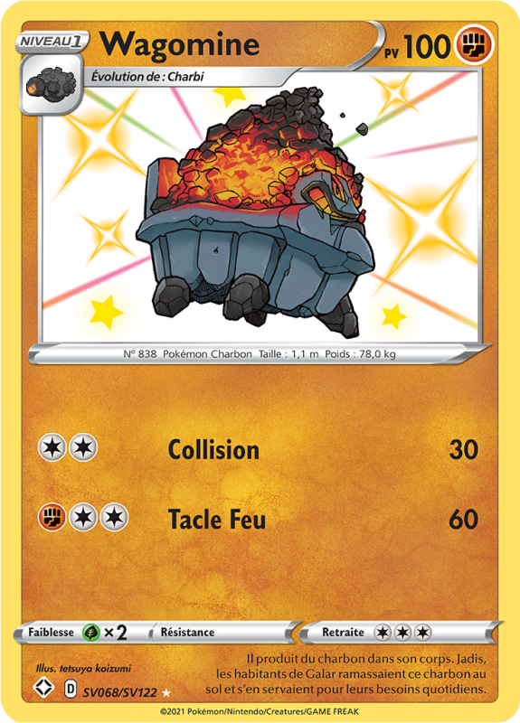 Carte Pokémon Wagomine SV068/SV122 Ultra Rare Destinées Radieuses