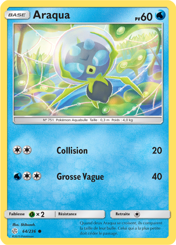 Carte Pokémon Araqua 64/236 Commune Éclipse Cosmique