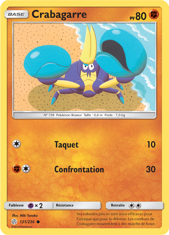 Carte Pokémon Crabagarre 121/236 Commune Éclipse Cosmique