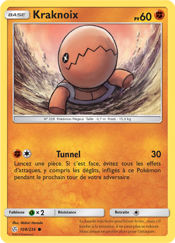 Carte Pokémon Kraknoix 108/236 Commune Éclipse Cosmique
