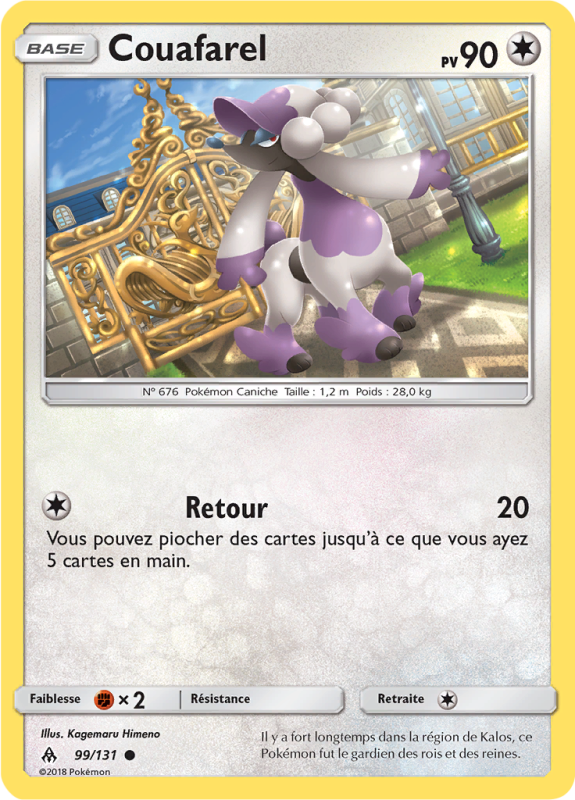 Carte Pokémon Couafarel 99/131 Commune Lumière Interdite