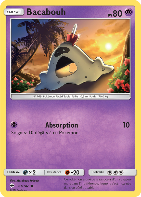 Carte Pokémon Bacabouh 61/147 Commune Ombres Ardentes