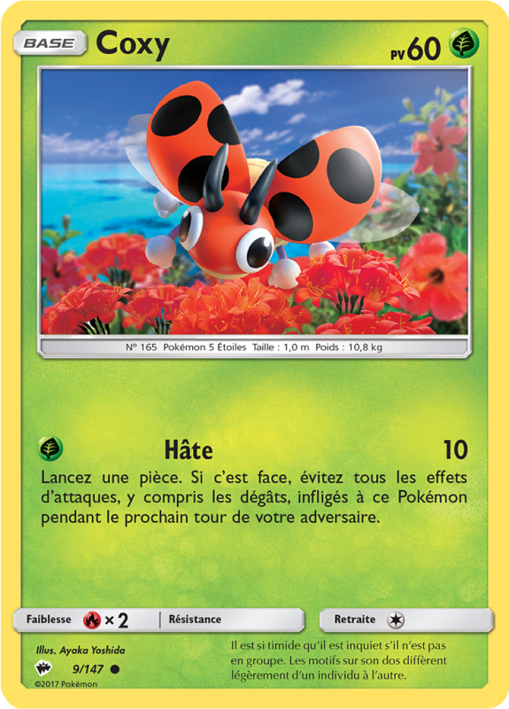 Carte Pokémon Coxy 9/147 Commune Ombres Ardentes