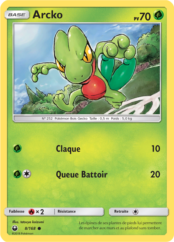 Carte Pokémon Arcko 8/168 Commune Tempête Céleste