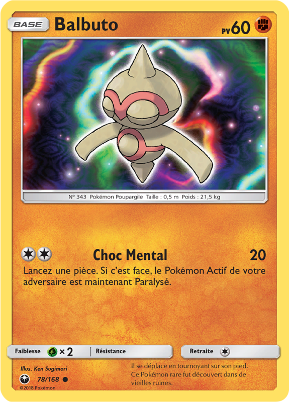 Carte Pokémon Balbuto 78/168 Commune Tempête Céleste