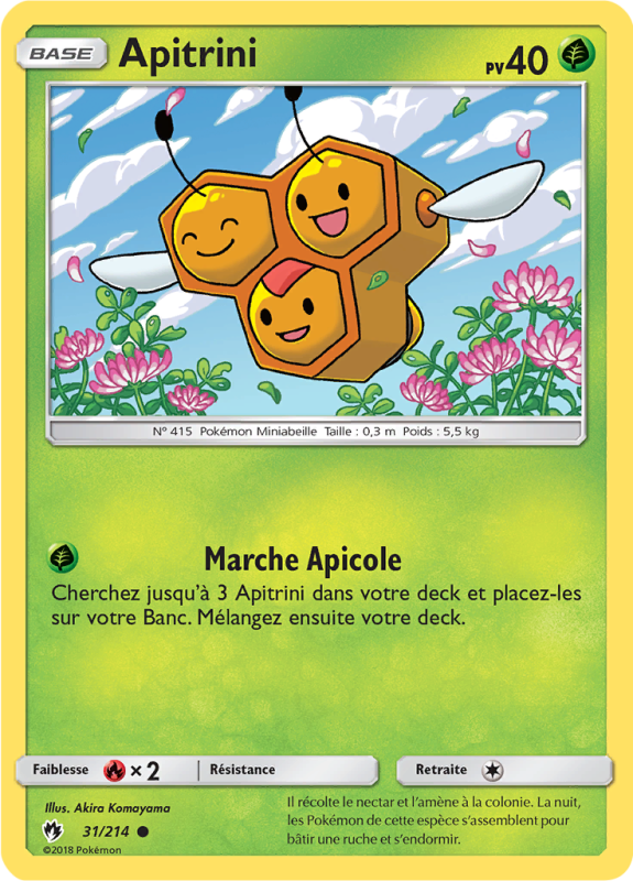 Carte Pokémon Apitrini 31/214 Commune Tonnerre Perdu