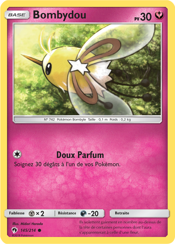 Carte Pokémon Bombydou 145/214 Commune Tonnerre Perdu