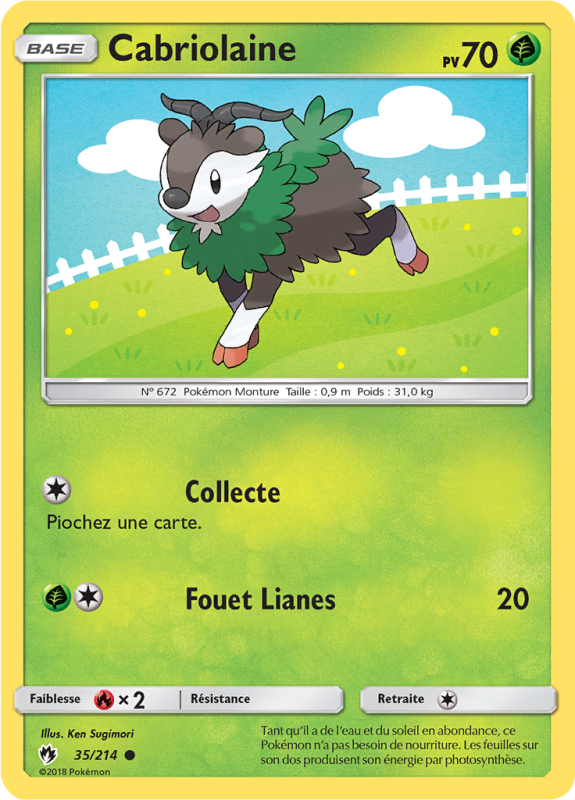 Carte Pokémon Cabriolaine 35/214 Commune Tonnerre Perdu