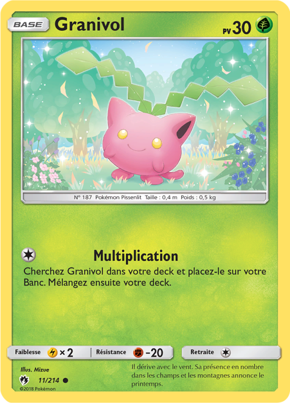 Carte Pokémon Granivol 11/214 Commune Tonnerre Perdu