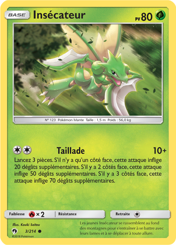 Carte Pokémon Insécateur 3/214 Commune Tonnerre Perdu