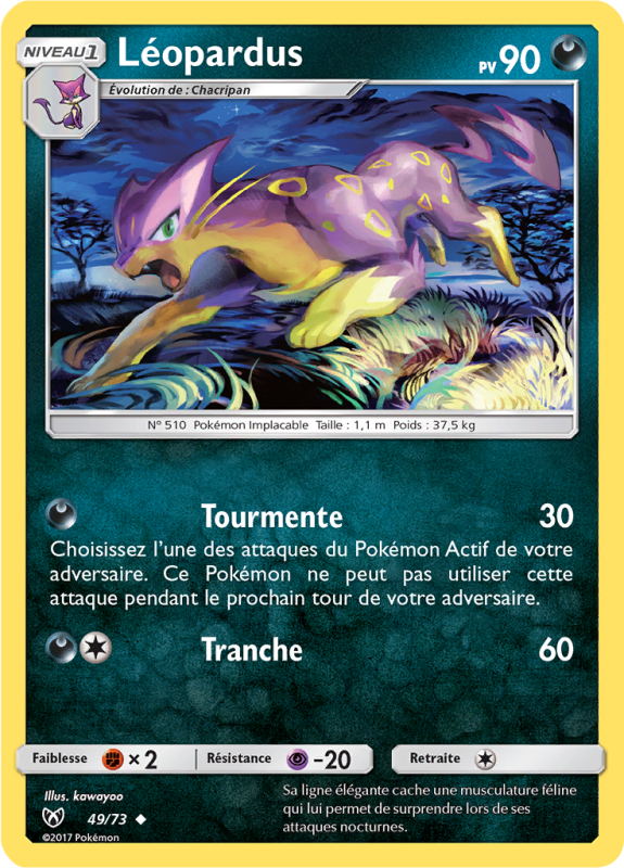 Carte Pokémon Léopardus 49/73 Peu commune Légendes Brillantes