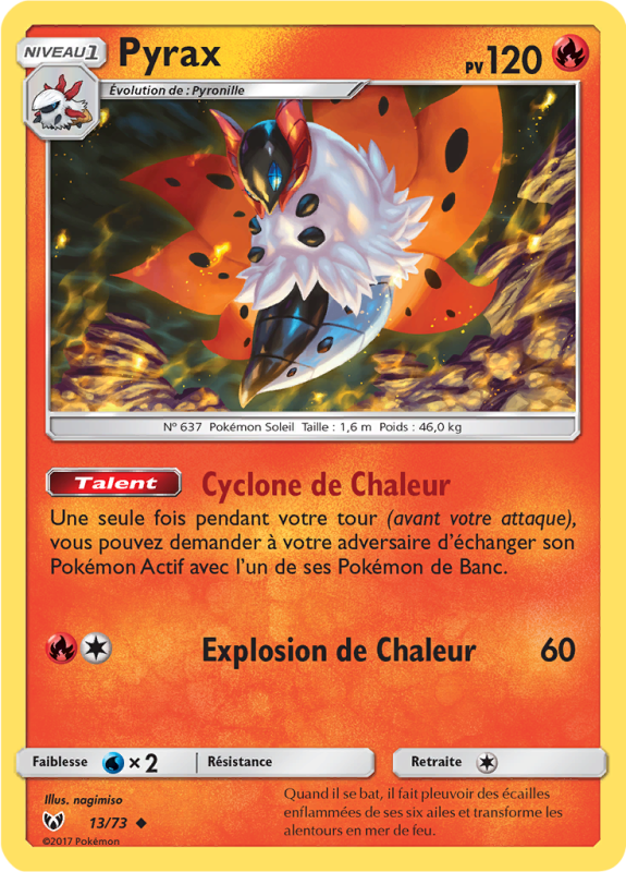Carte Pokémon Pyrax 13/73 Peu commune Légendes Brillantes