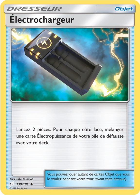Carte Pokémon Électrochargeur 139/181 Peu commune Duo de Choc