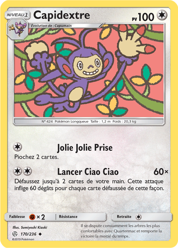 Carte Pokémon Capidextre 170/236 Peu commune Éclipse Cosmique
