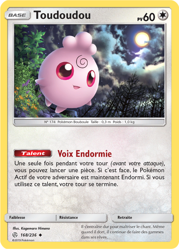 Carte Pokémon Toudoudou 168/236 Peu commune Éclipse Cosmique