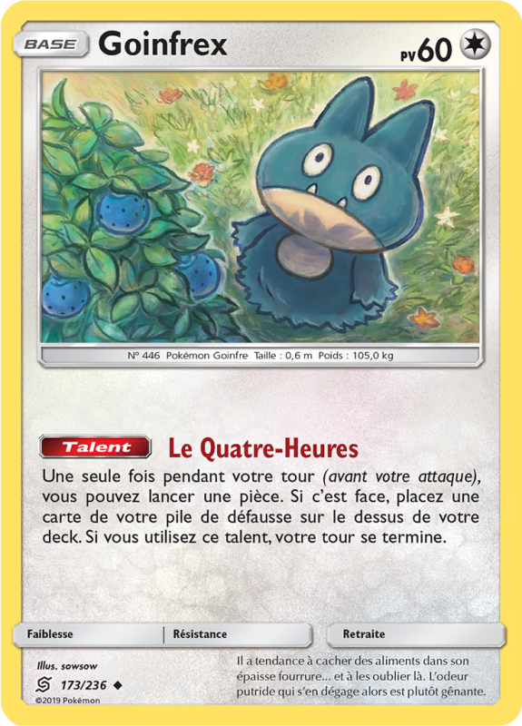 Carte Pokémon Goinfrex 173/236 Peu commune Harmonie des Esprits