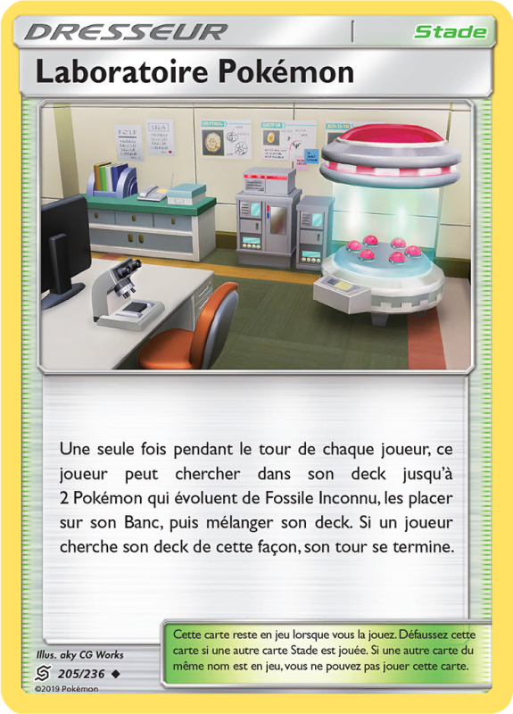Carte Pokémon Laboratoire Pokémon 205/236 Peu commune Harmonie des Esprits