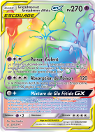 Carte Pokémon Grotadmorv et Grotadmorv d'Alola-GX 220/214 Rainbow Alliance Infaillible