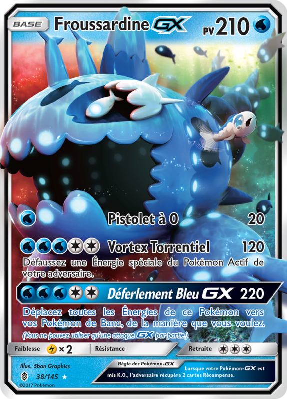 Carte Pokémon Froussardine-GX 38/145 Ultra Rare Gardiens Ascendants