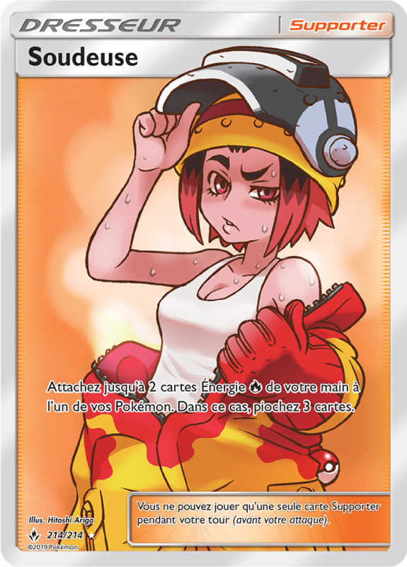 Carte Pokémon Soudeuse 214/214 Ultra Rare Alliance Infaillible