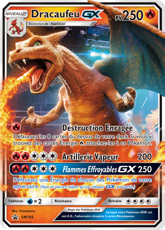 Carte Pokémon Dracaufeu-GX SM195 Promo SM
