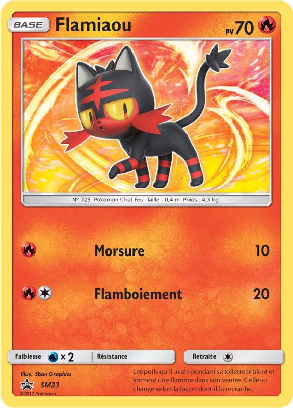Carte Pokémon Flamiaou SM23 Promo SM