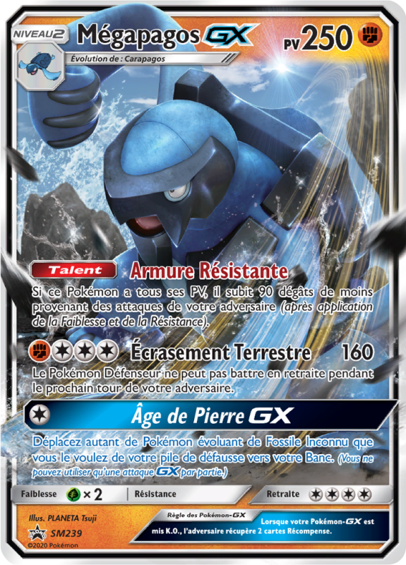Carte Pokémon Mégapagos-GX SM239 Promo SM