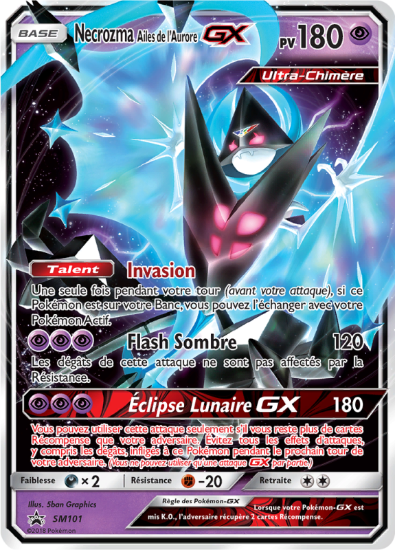 Carte Pokémon Necrozma Ailes de l'Aurore-GX SM101 Promo SM