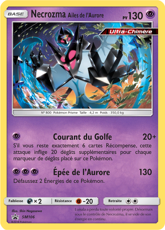 Carte Pokémon Necrozma Ailes de l'Aurore SM106 Promo SM