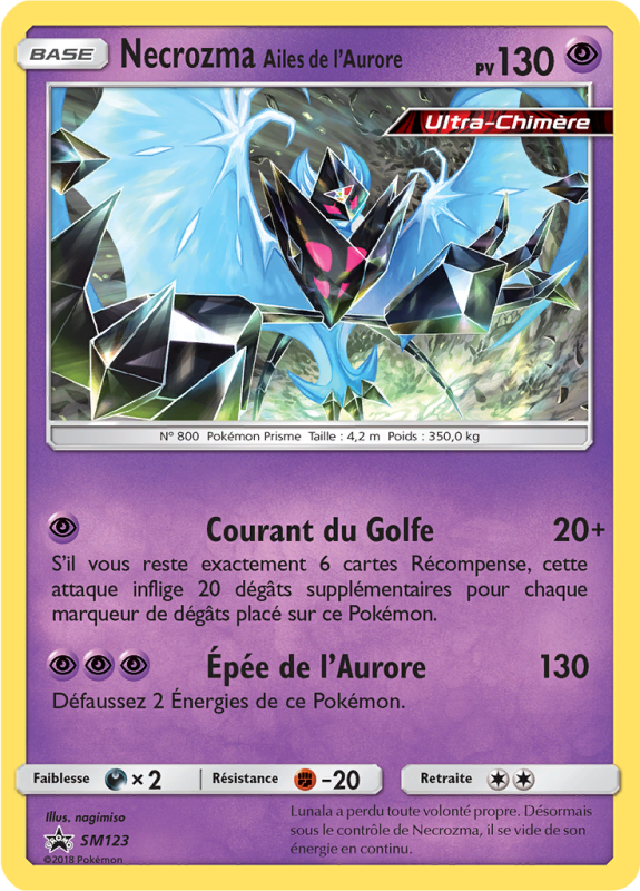 Carte Pokémon Necrozma Ailes de l'Aurore SM123 Promo SM