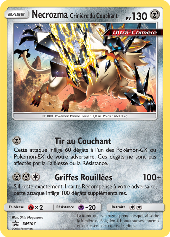Carte Pokémon Necrozma Crinière du Couchant SM107 Promo SM