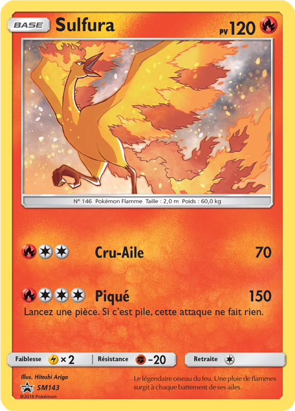 Carte Pokémon Sulfura SM143 Promo SM