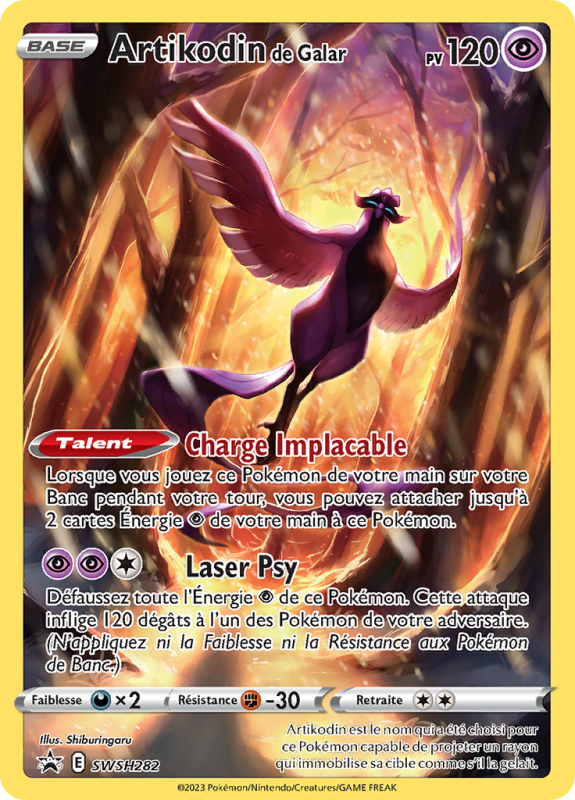 Carte Pokémon Artikodin de Galar SWSH282 Promo SWSH