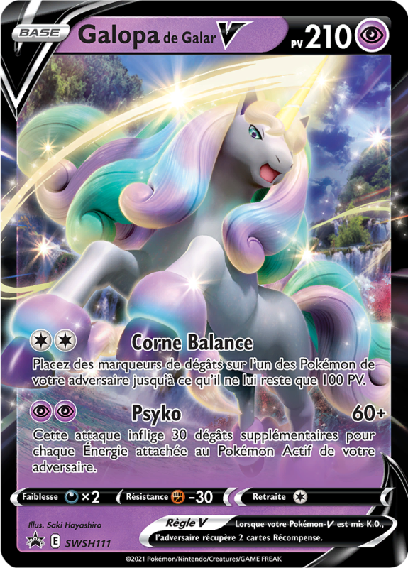 Carte Pokémon Galopa de Galar-V SWSH111 Promo SWSH