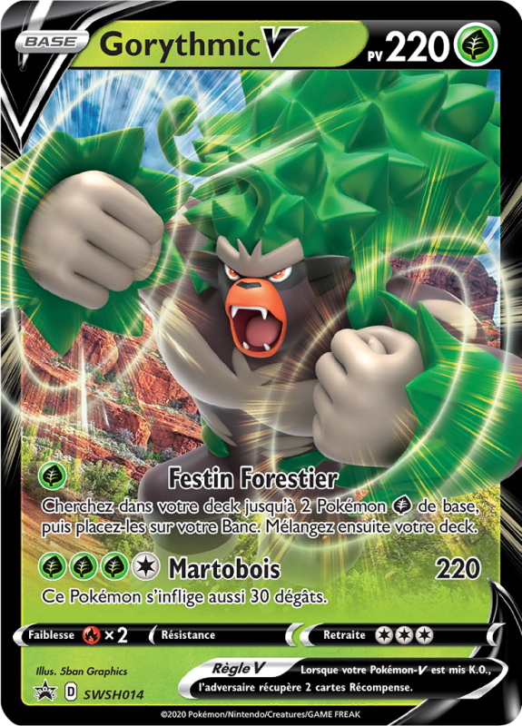 Carte Pokémon Gorythmic-V SWSH014 Promo SWSH