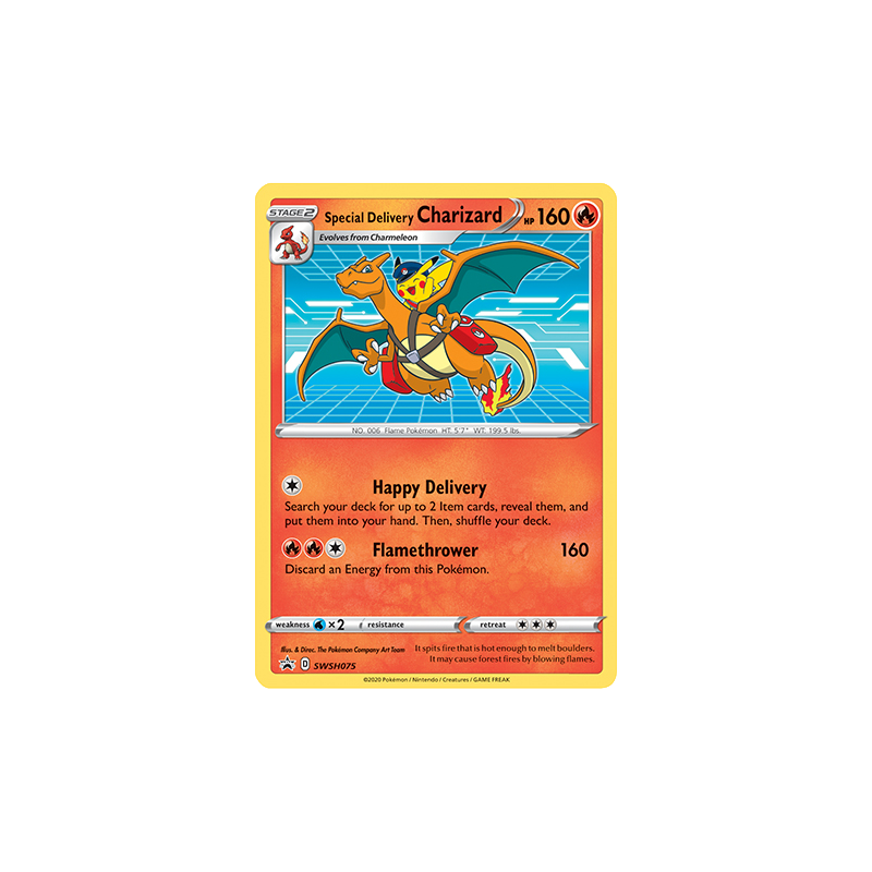 Carte Pokémon Special Delivery Charizard SWSH075 Promo SWSH