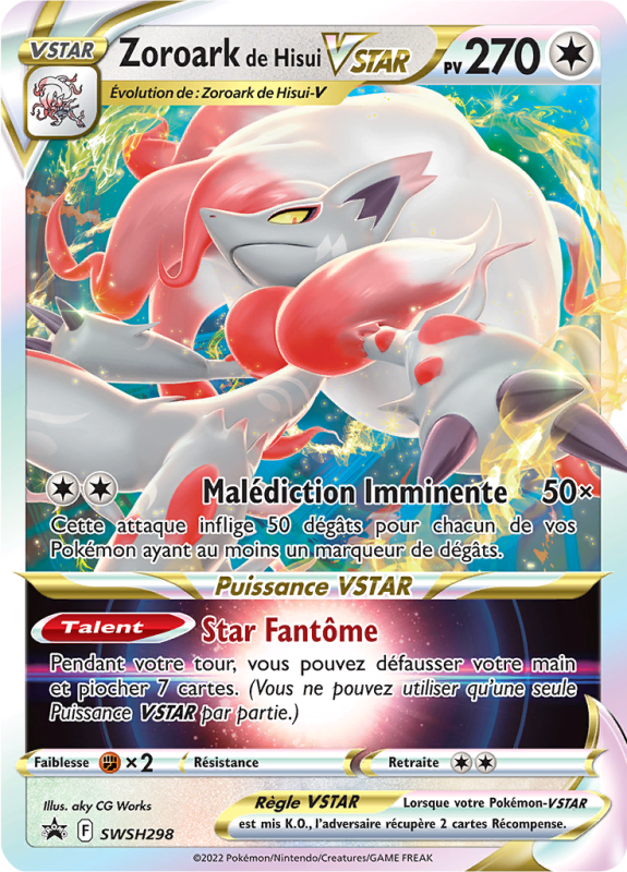 Carte Pokémon Zoroark de Hisui-VSTAR SWSH298 Promo SWSH