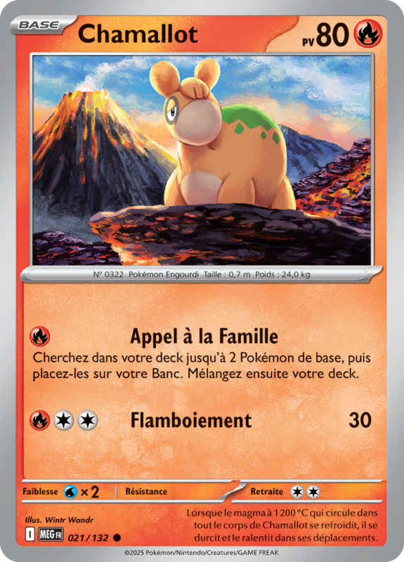 Carte Pokémon Chamallot 021/132 Commune Méga-Évolution (JCC)